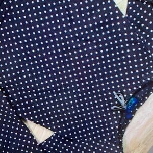 Polka dot long sleeve blouse